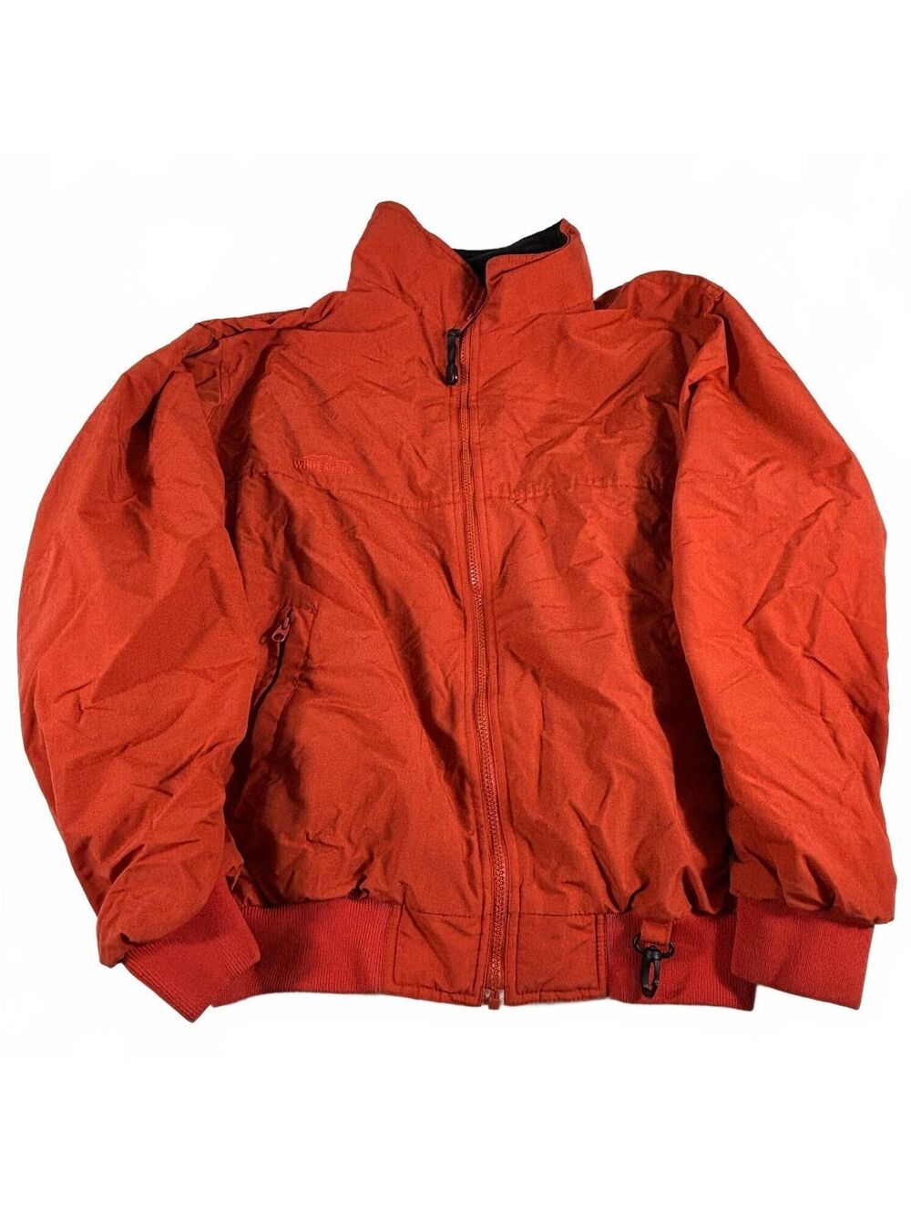 Vintage White Sierra Fleece-Lined Orange Bomber Jacket L